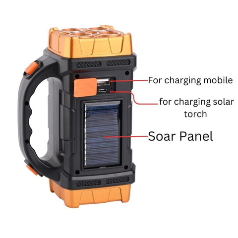 2 in1 Rechargeable Solar Charging LED Double Sided Handy Heavy Bulb Light