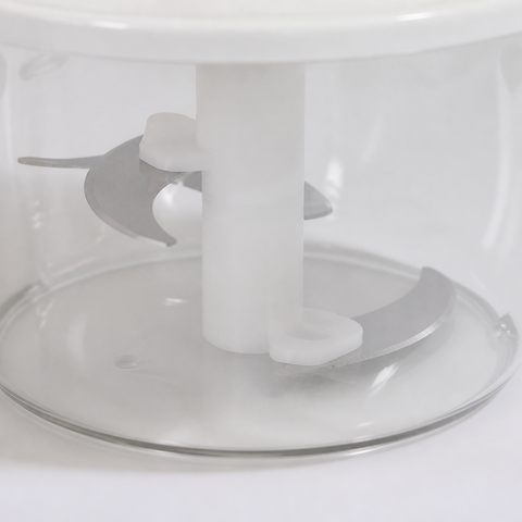 2L Manual Press Food Chopper & Meat Mincer | 4 Stainless Steel Blades | Food-Grade Vegetable Cutter & Garlic Chopper