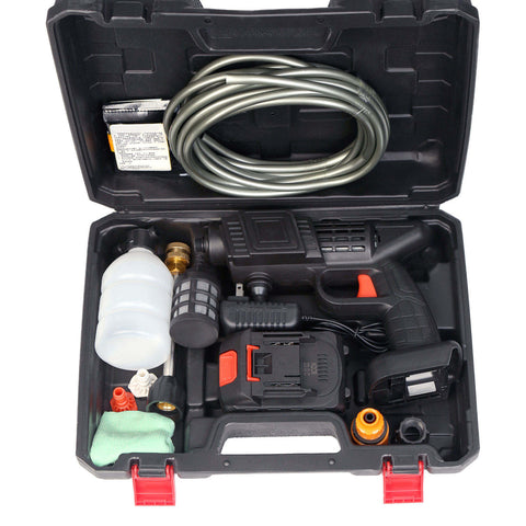 High Pressure Cordless Portable Car Wash Spray Gun – Rechargeable Battery Jet Washer Set