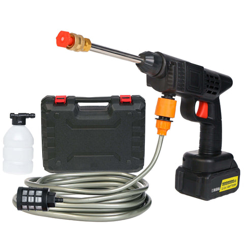 High Pressure Cordless Portable Car Wash Spray Gun – Rechargeable Battery Jet Washer Set
