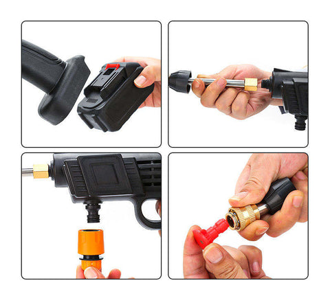 High Pressure Cordless Portable Car Wash Spray Gun – Rechargeable Battery Jet Washer Set