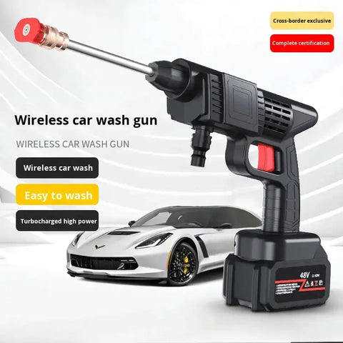 High Pressure Cordless Portable Car Wash Spray Gun – Rechargeable Battery Jet Washer Set